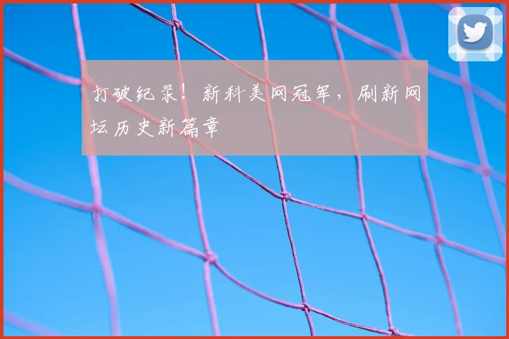 打破纪录！新科美网冠军，刷新网坛历史新篇章